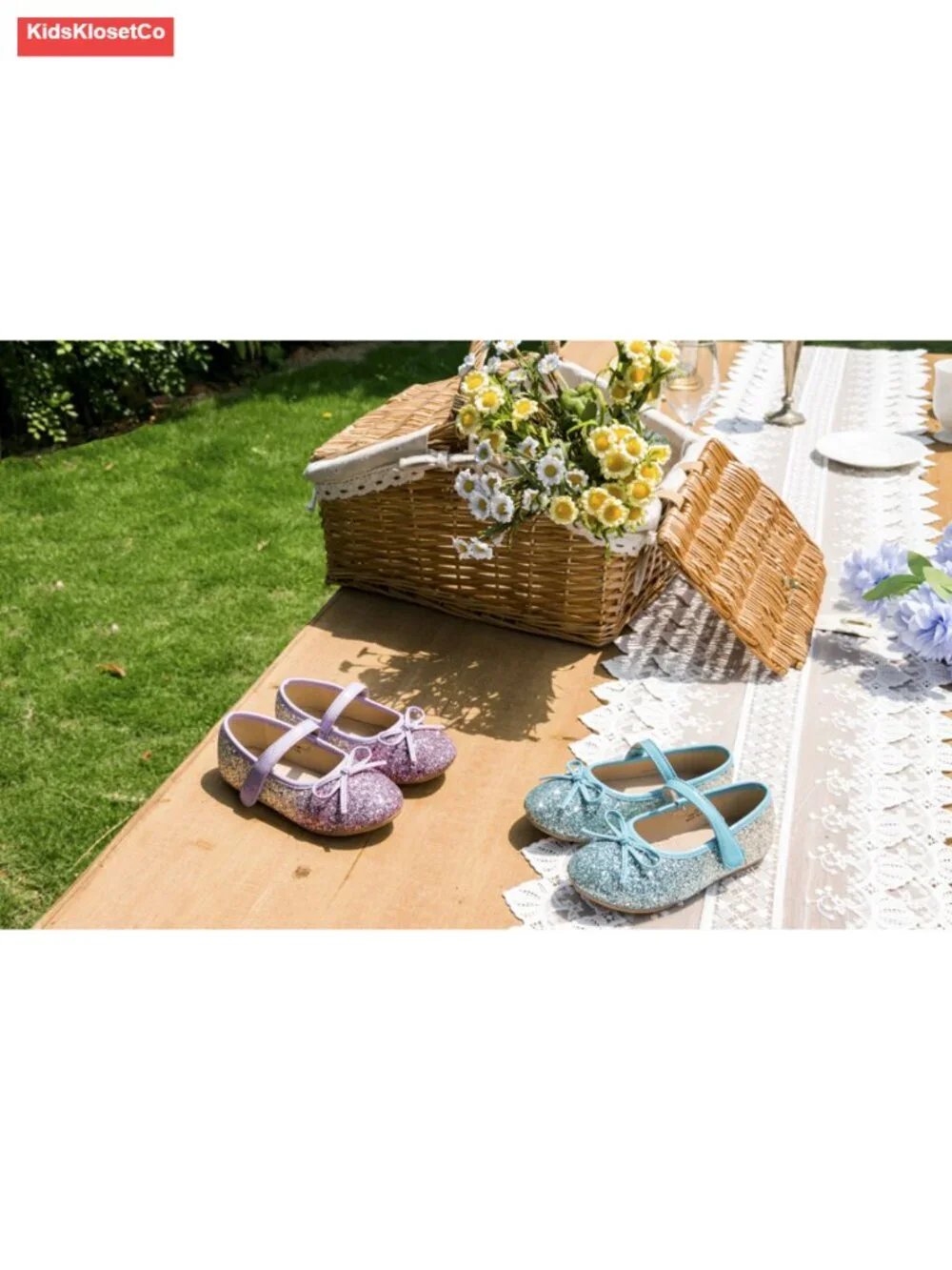 Toddler Girls Ballet Flats Party Shoes Wedding Dress Shoes Non-Slip Lightweight